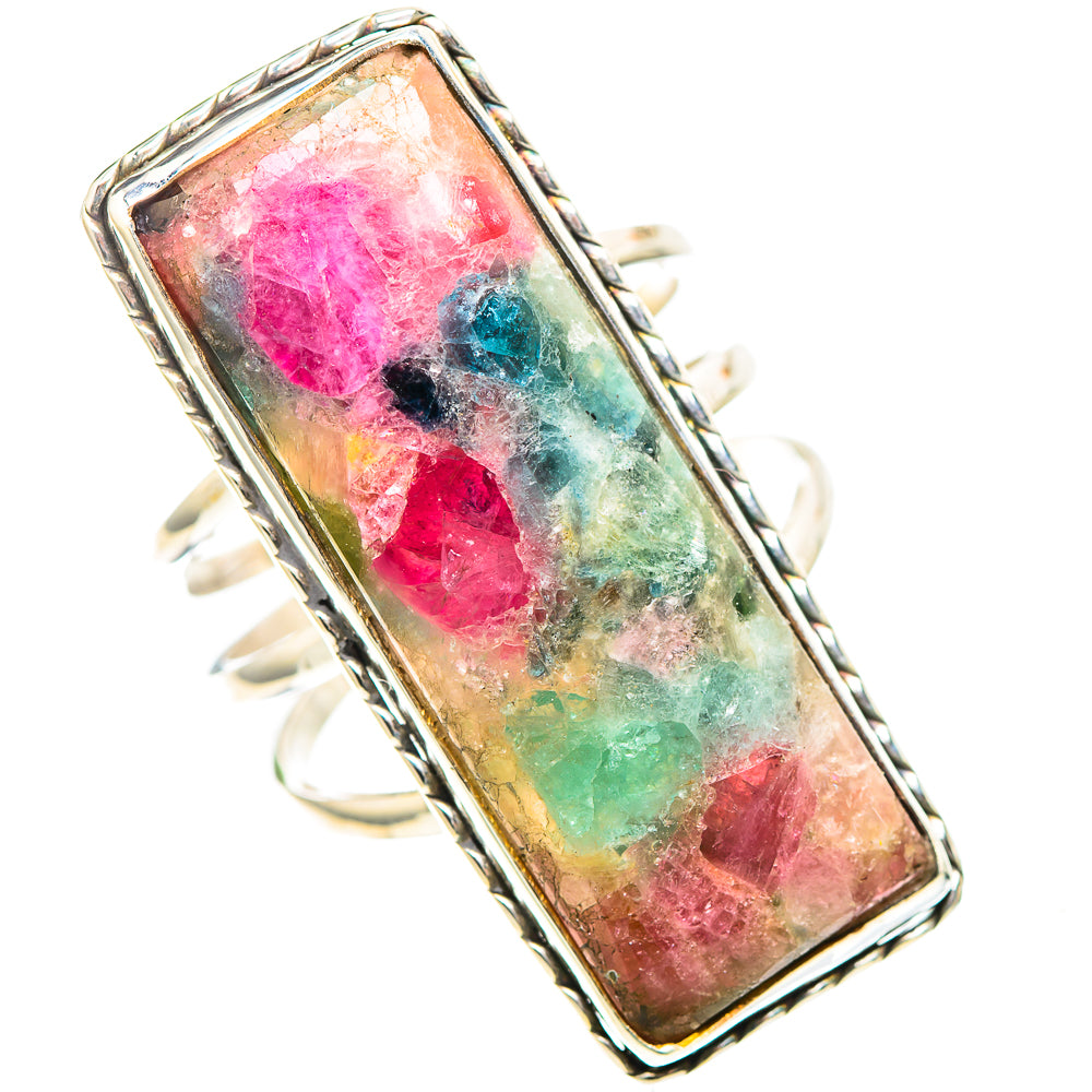 Huge Natural Tourmaline 925 Sterling Silver Ring Size 10.5 (925 Sterling Silver) RING137533