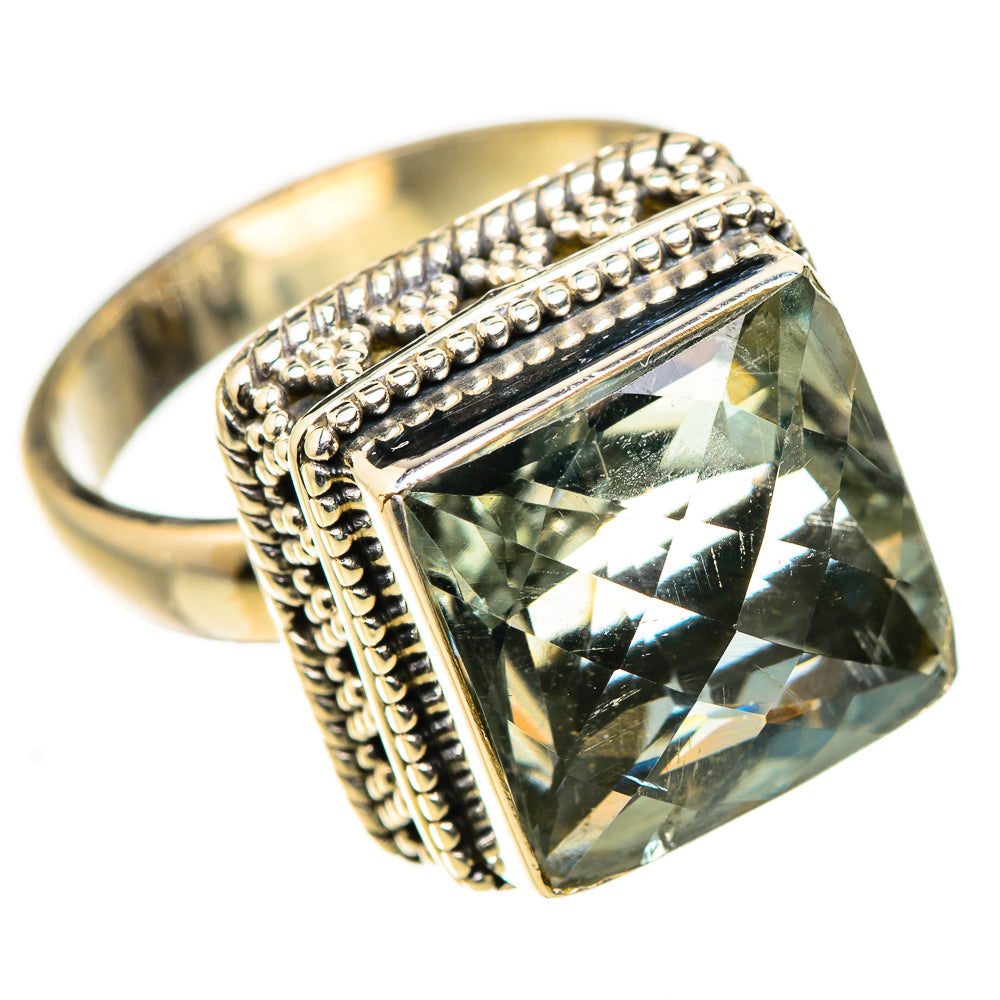 Green Amethyst Ring Size 7.25 (925 Sterling Silver) RING134914