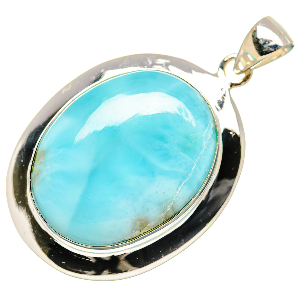 Larimar Pendant 1 3/4"  (925 Sterling Silver) PD36927