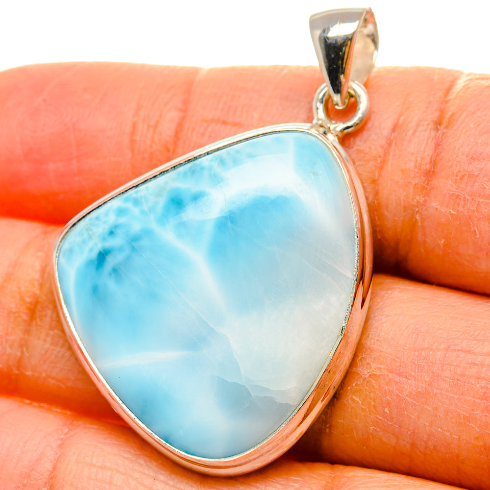 Larimar Pendant 1 1/2"  (925 Sterling Silver) PD37257