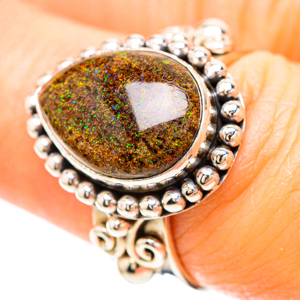 Andamooka Opal Ring Size 7 (925 Sterling Silver) RING137074