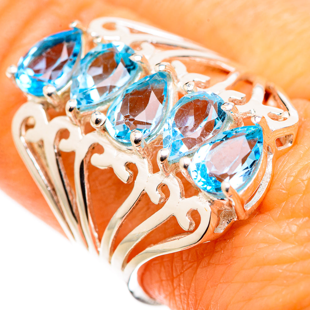 Blue Topaz Ring Size 9 (925 Sterling Silver) RING134783