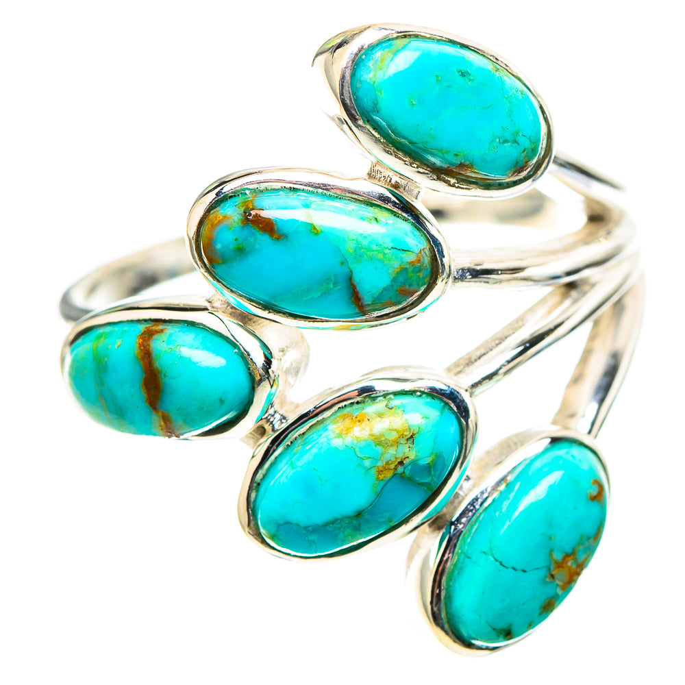 Blue Copper Composite Turquoise Ring Size 8.25 (925 Sterling Silver) RING136621