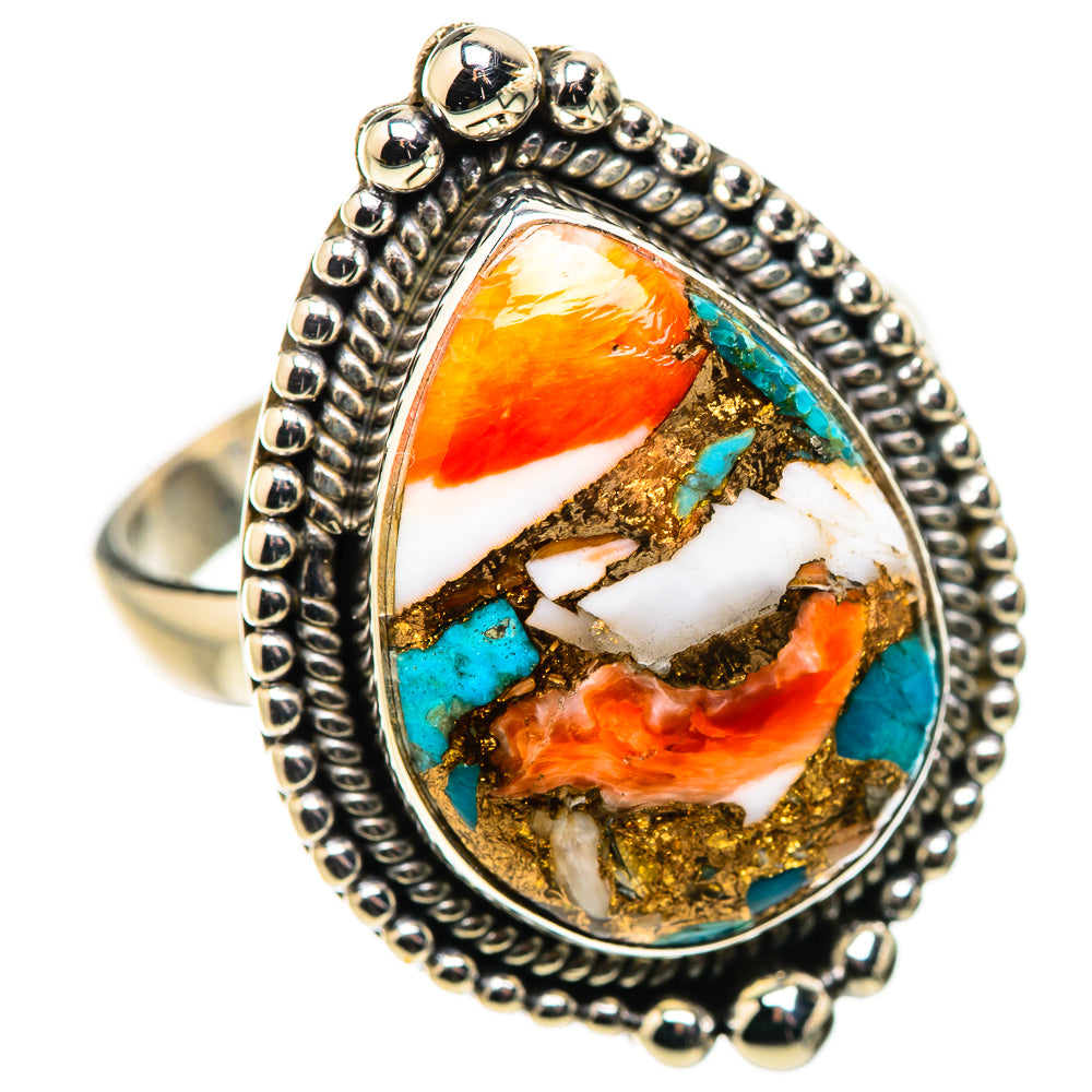Spiny Oyster Turquoise Ring Size 9 (925 Sterling Silver) RING134800