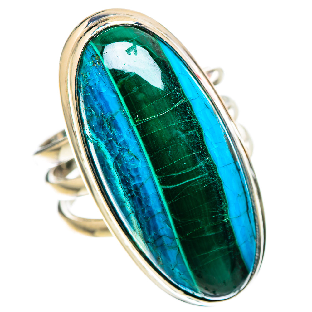 Large Malachite In Chrysocolla Ring Size 6.5 (925 Sterling Silver) RING136151