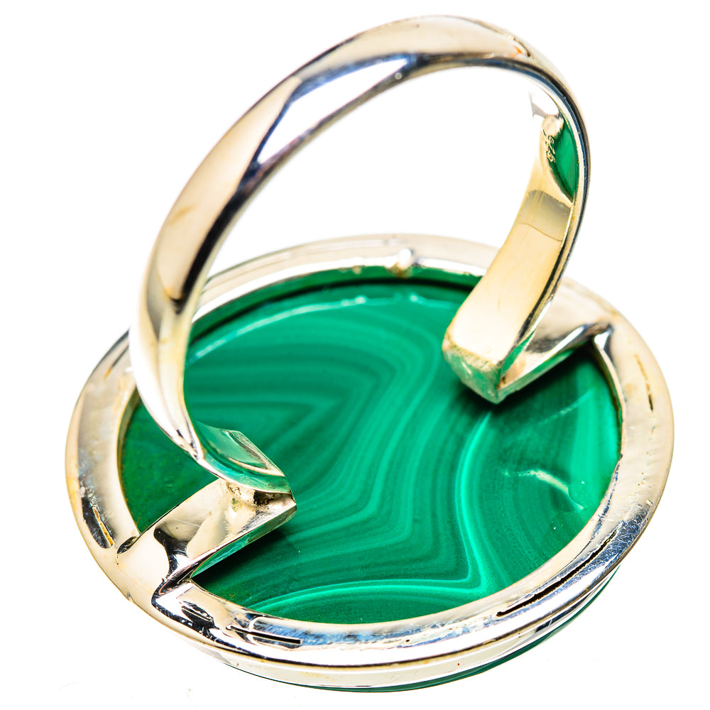 Huge Malachite Ring Size 11.75 (925 Sterling Silver) RING136159