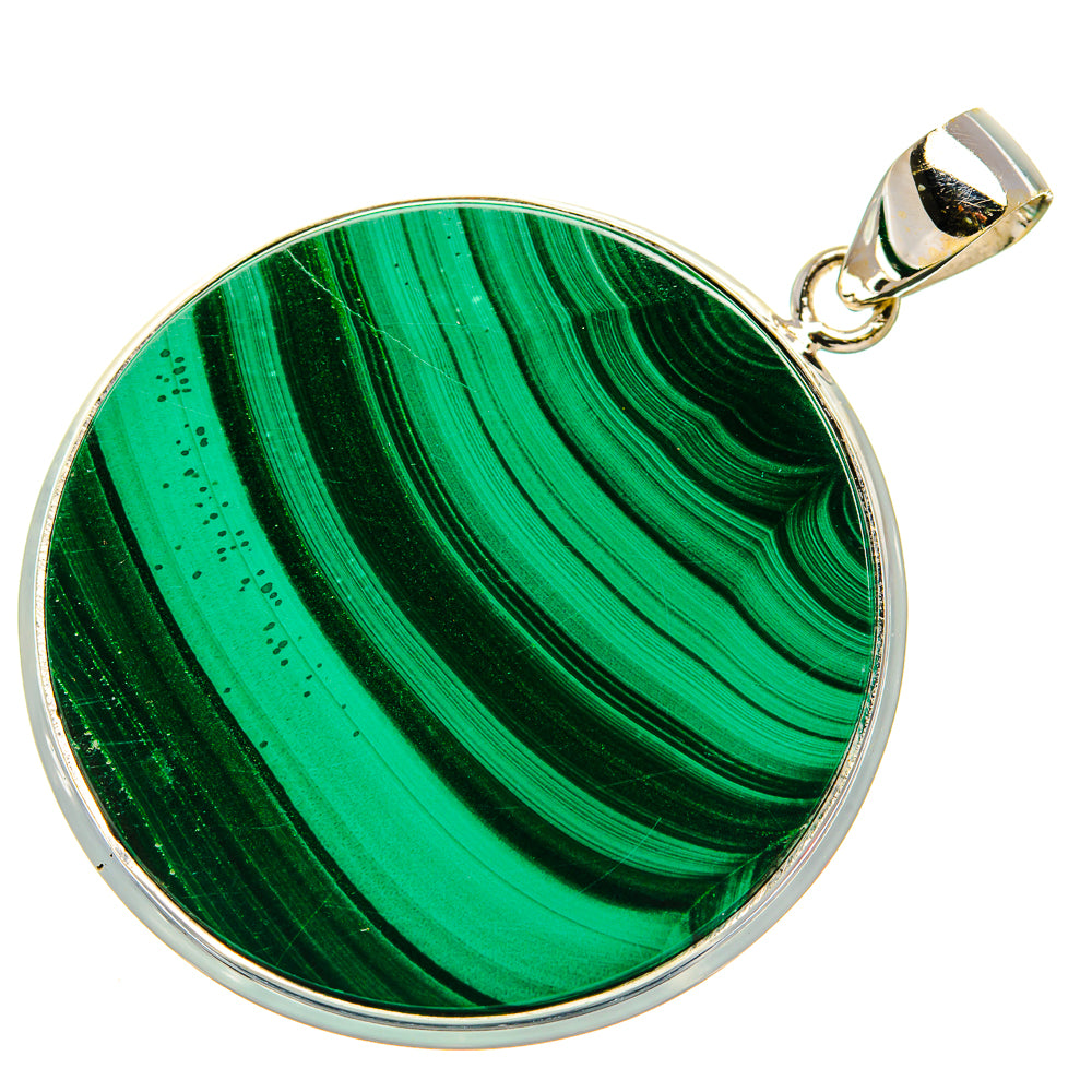 Malachite Pendant 2" (925 Sterling Silver) PD37059