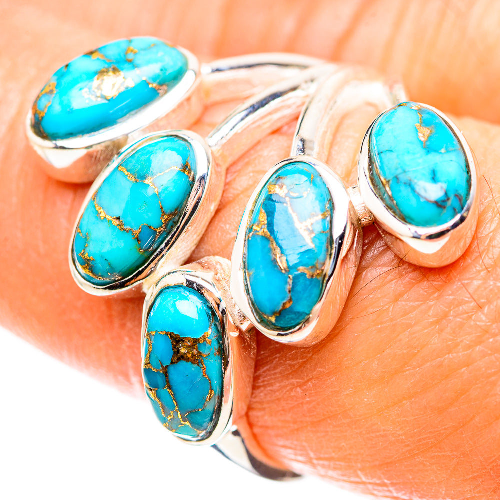 Blue Copper Composite Turquoise Ring Size 8.25 (925 Sterling Silver) RING136249