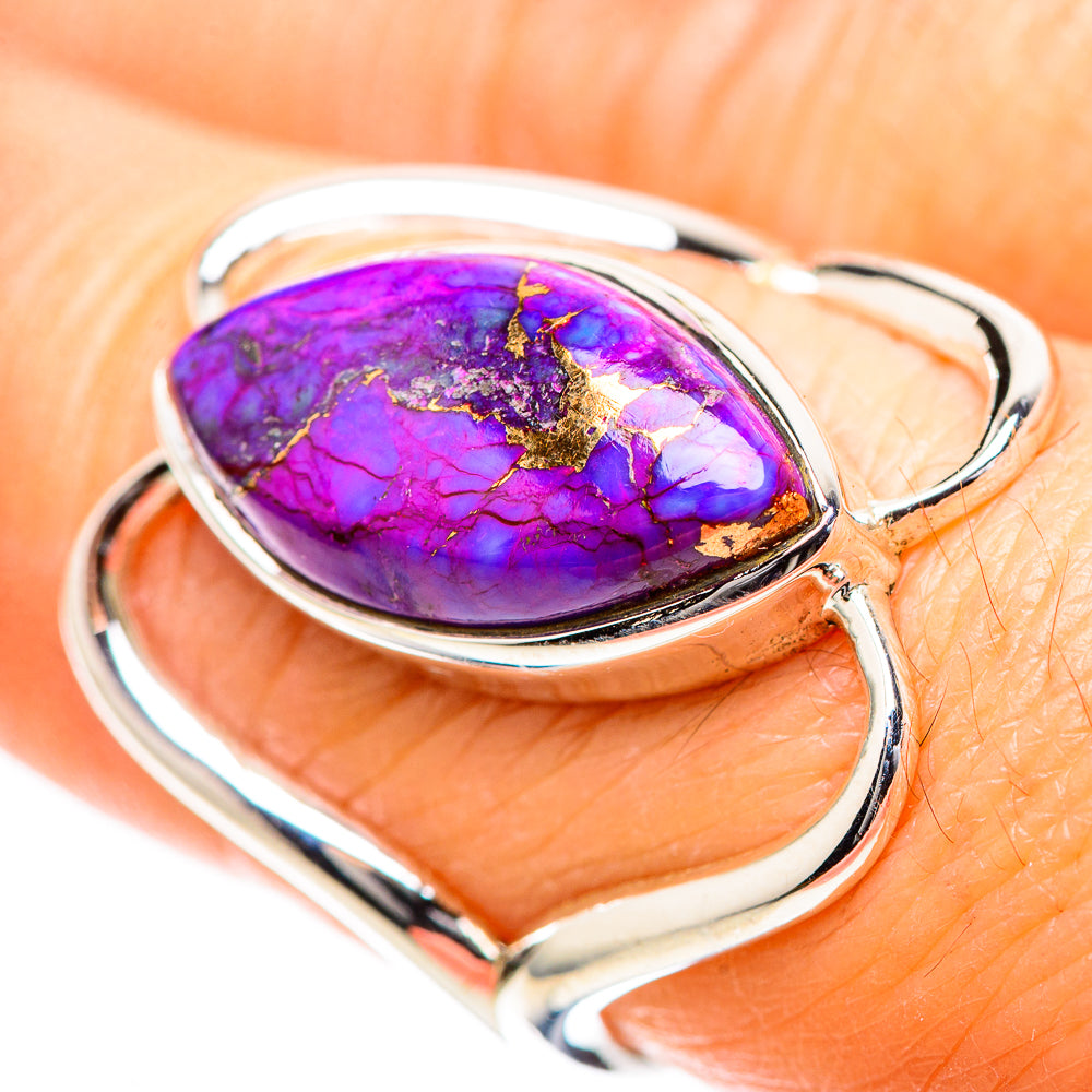 Purple Copper Composite Turquoise Ring Size 7.75 (925 Sterling Silver) RING136713