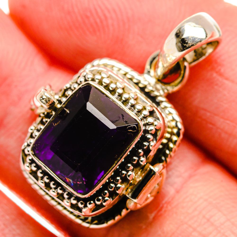Poison Faceted Amethyst Pendant 1 1.8" (925 Sterling Silver) PD37438