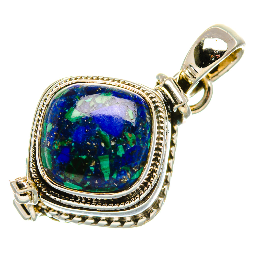 Poison Azurite 925 Sterling Silver Pendant 1 1/4" (925 Sterling Silver) PD37676