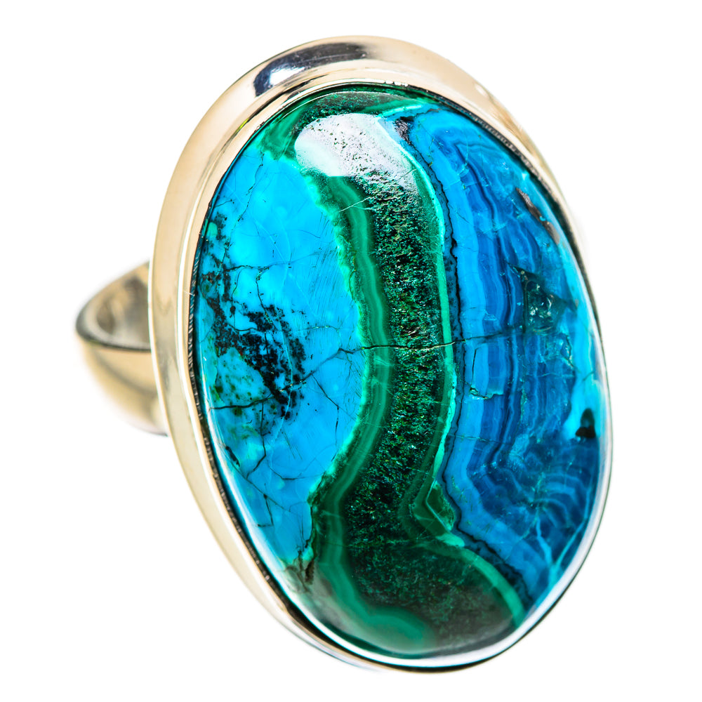 Malachite In Chrysocolla Ring Size 7.25 (925 Sterling Silver) RING135411