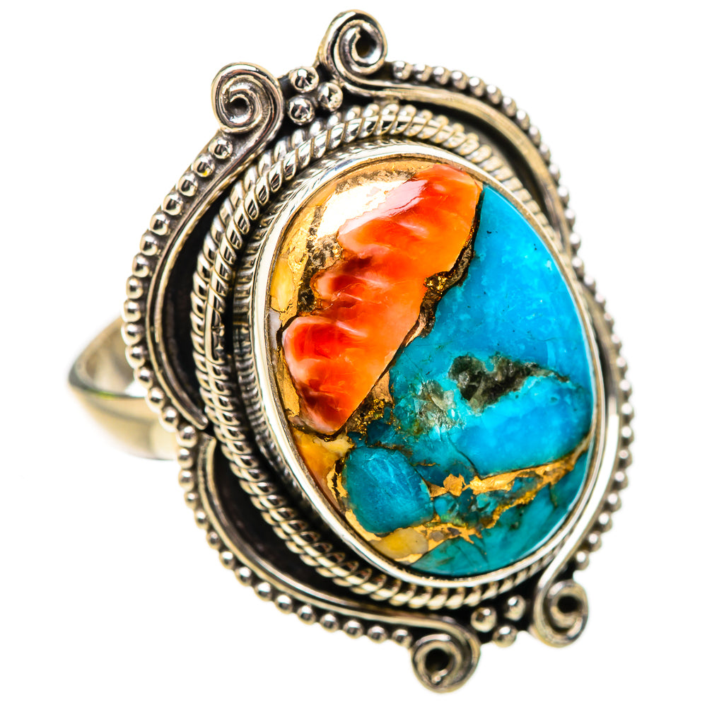 Spiny Oyster Turquoise Ring Size 9.75 (925 Sterling Silver) RING135266