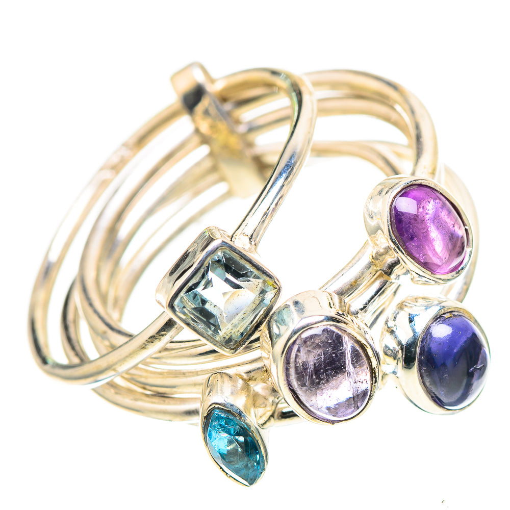 Amethyst, Tanzanite, Blue Topaz 925 Sterling Silver Ring Size 6.5 (925 Sterling Silver) RING137471
