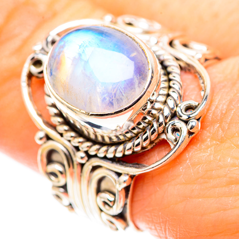 Rainbow Moonstone 925 Sterling Silver Ring Size 9.25 (925 Sterling Silver) RING137500