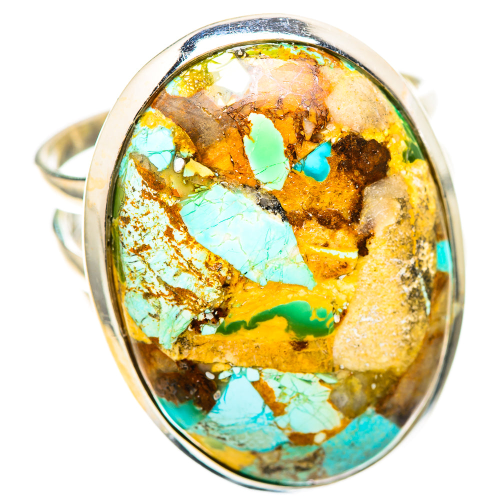 Large Blue Copper Composite Turquoise Ring Size 11.5 (925 Sterling Silver) RING136357