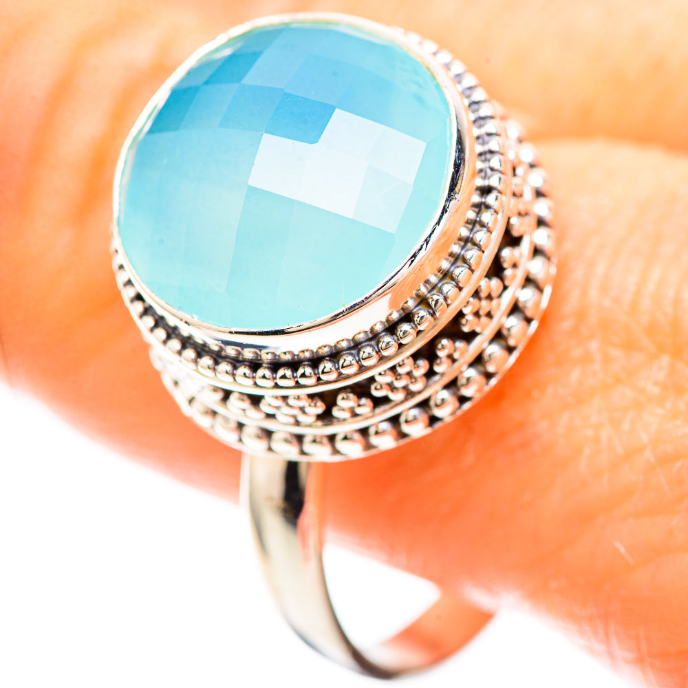 Aqua Chalcedony Ring Size 12 (925 Sterling Silver) RING137062