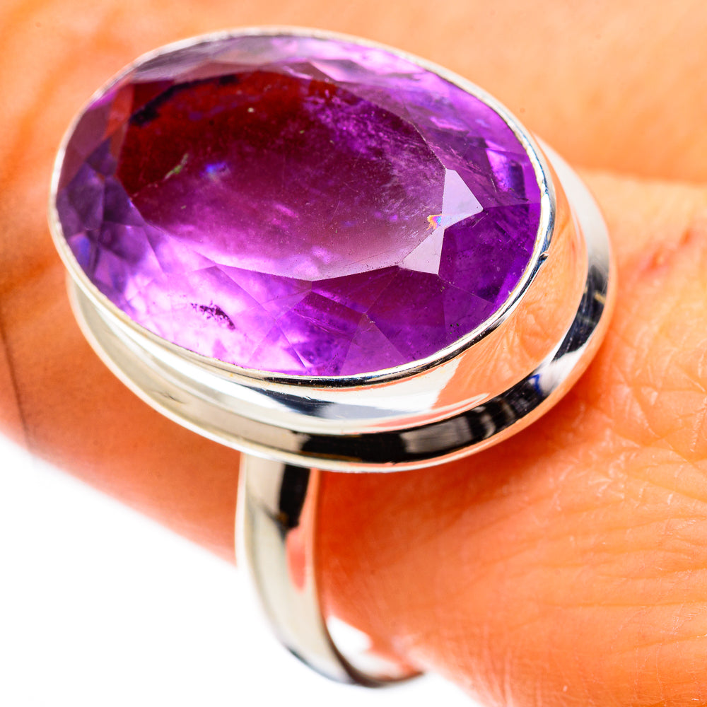Faceted Amethyst Ring Size 9.75 (925 Sterling Silver) RING135309