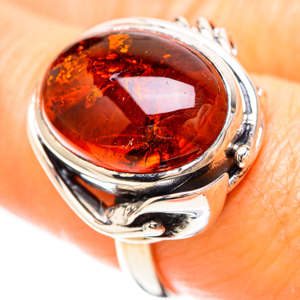 Baltic Amber Ring Size 7.75 (925 Sterling Silver) RING136977