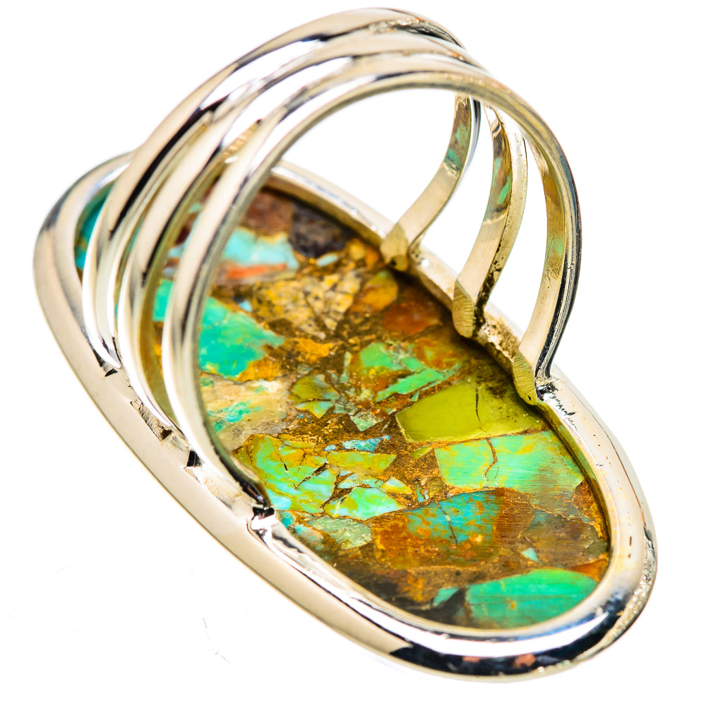Huge Blue Copper Composite Turquoise Ring Size 8.25 (925 Sterling Silver) RING135759