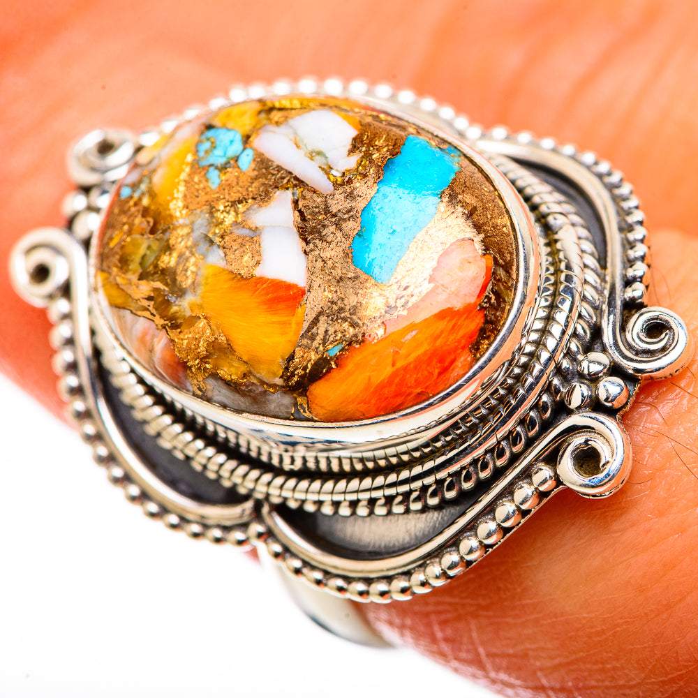 Spiny Oyster Turquoise Ring Size 7.25 (925 Sterling Silver) RING134684