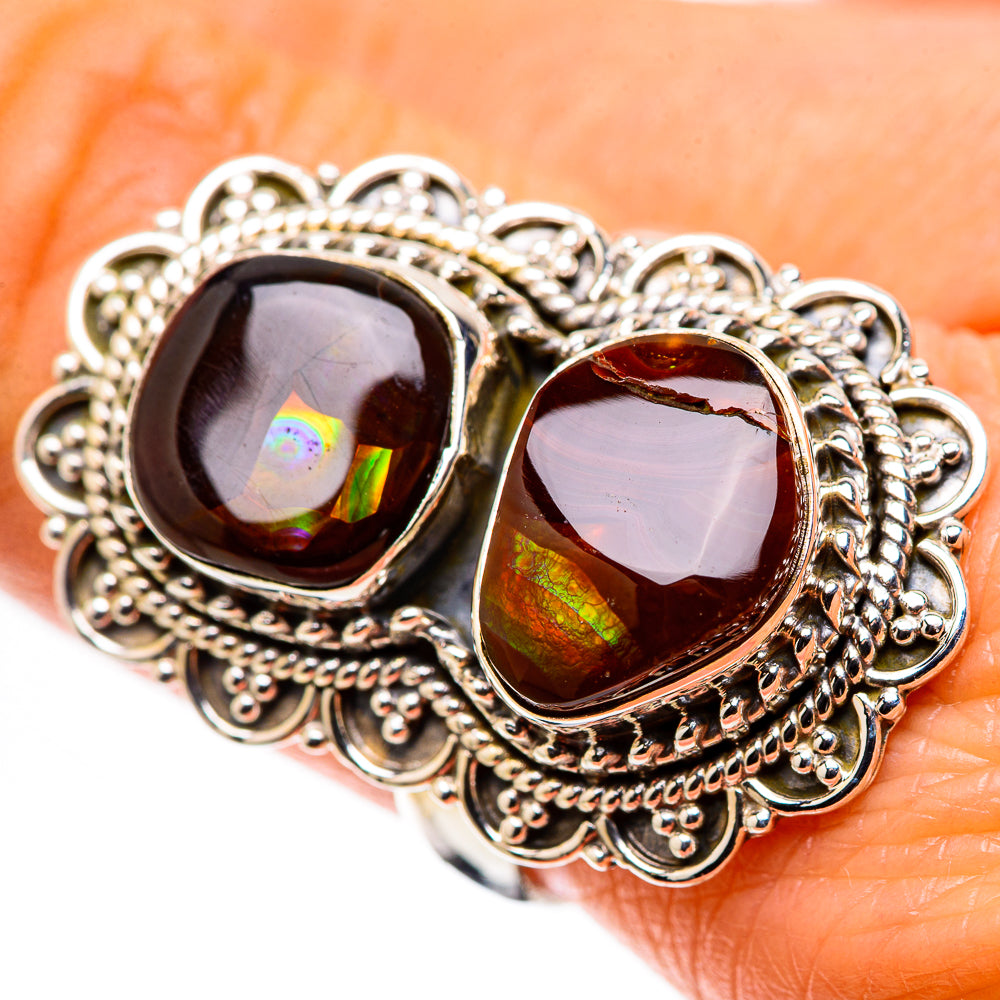 Large Mexican Fire Agate Ring Size 8.75 (925 Sterling Silver) RING135774