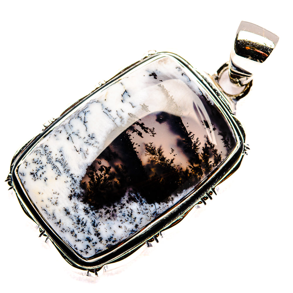 Dendritic Opal Pendant 1 5/8" (925 Sterling Silver) PD36740
