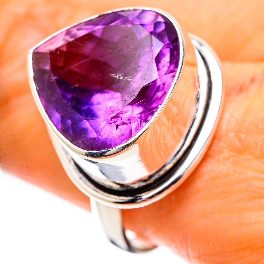 Faceted Amethyst Ring Size 9.75 (925 Sterling Silver) RING135308