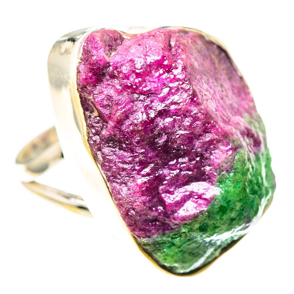 Large Rough Ruby Zoisite 925 Sterling Silver Ring Size 6.75 (925 Sterling Silver) RING137535