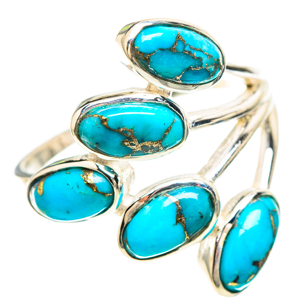 Blue Copper Composite Turquoise Ring Size 9.5 (925 Sterling Silver) RING136970