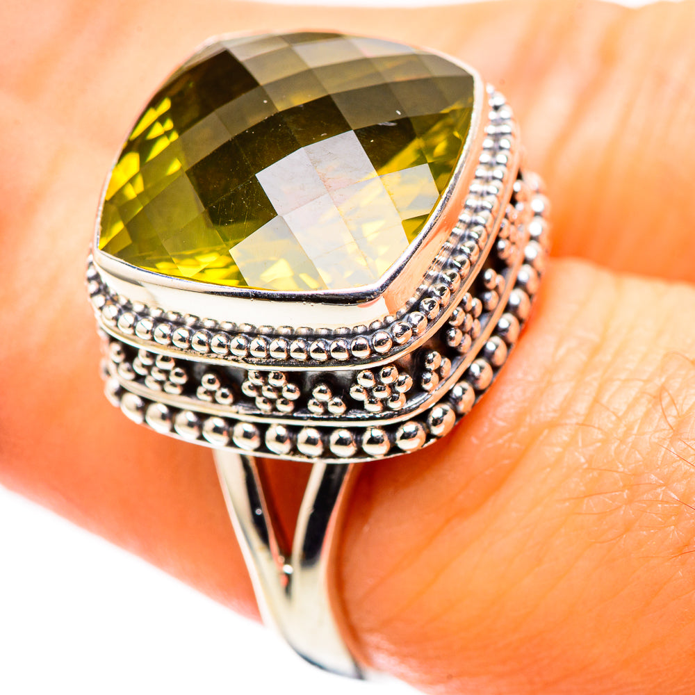Faceted Citrine 925 Sterling Silver Ring Size 7.25 (925 Sterling Silver) RING137405