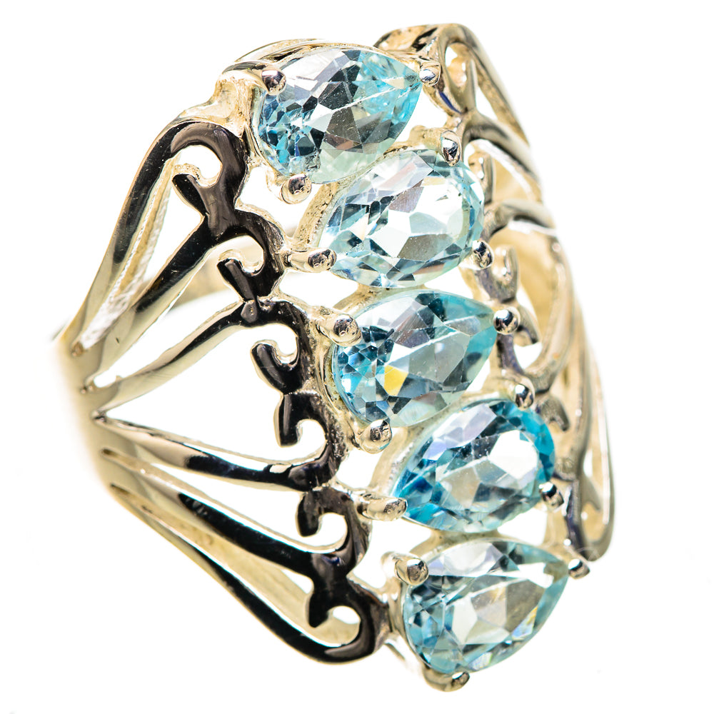 Blue Topaz Ring Size 8.25 (925 Sterling Silver) RING135273