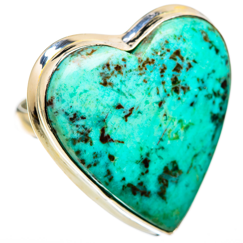Large African Turquoise Jasper Ring Size 9 (925 Sterling Silver) RING136074