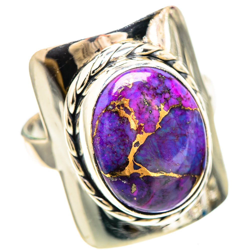 Purple Copper Composite Turquoise 925 Sterling Silver Ring Size 9.5 (925 Sterling Silver) RING137253