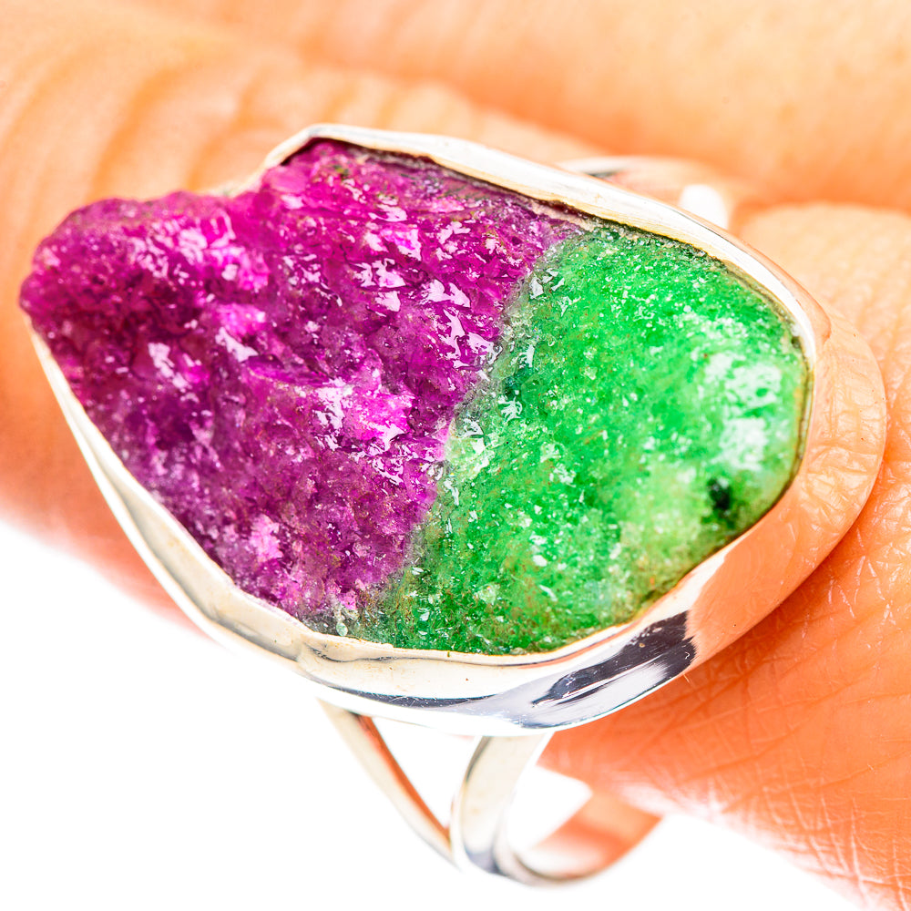 Large Rough Ruby Zoisite Ring Size 11.75 (925 Sterling Silver) RING136960