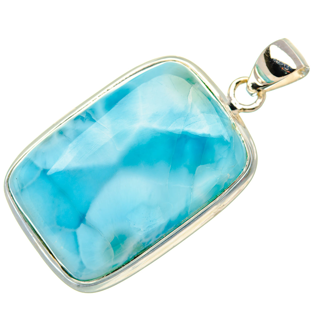 Larimar Pendant 1 5/8" (925 Sterling Silver) PD37456