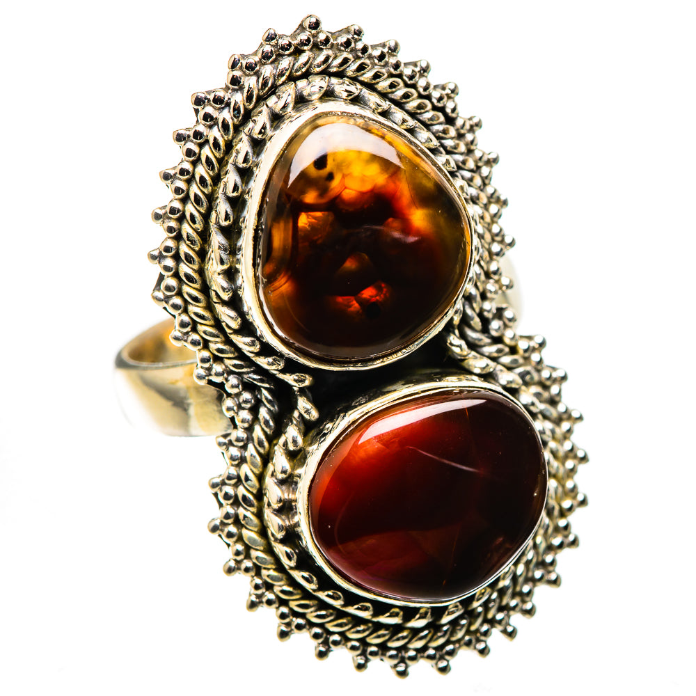 Large Mexican Fire Agate Ring Size 6.25 (925 Sterling Silver) RING136086
