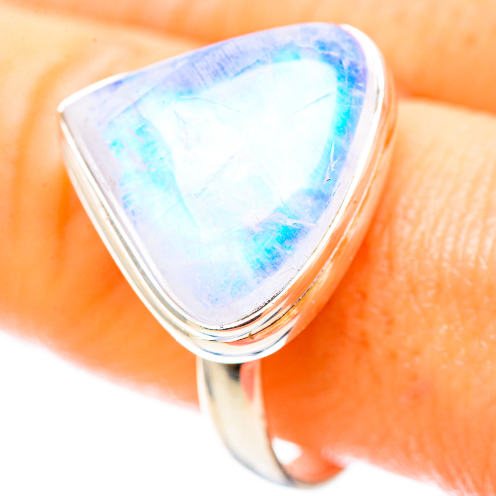 Rainbow Moonstone 925 Sterling Silver Ring Size 10.5 (925 Sterling Silver) RING137371