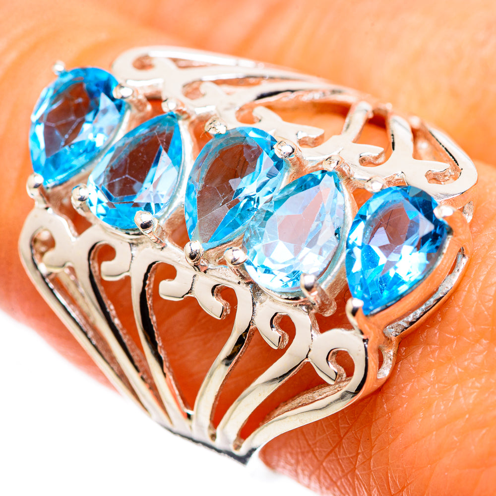 Blue Topaz Ring Size 8 (925 Sterling Silver) RING135657