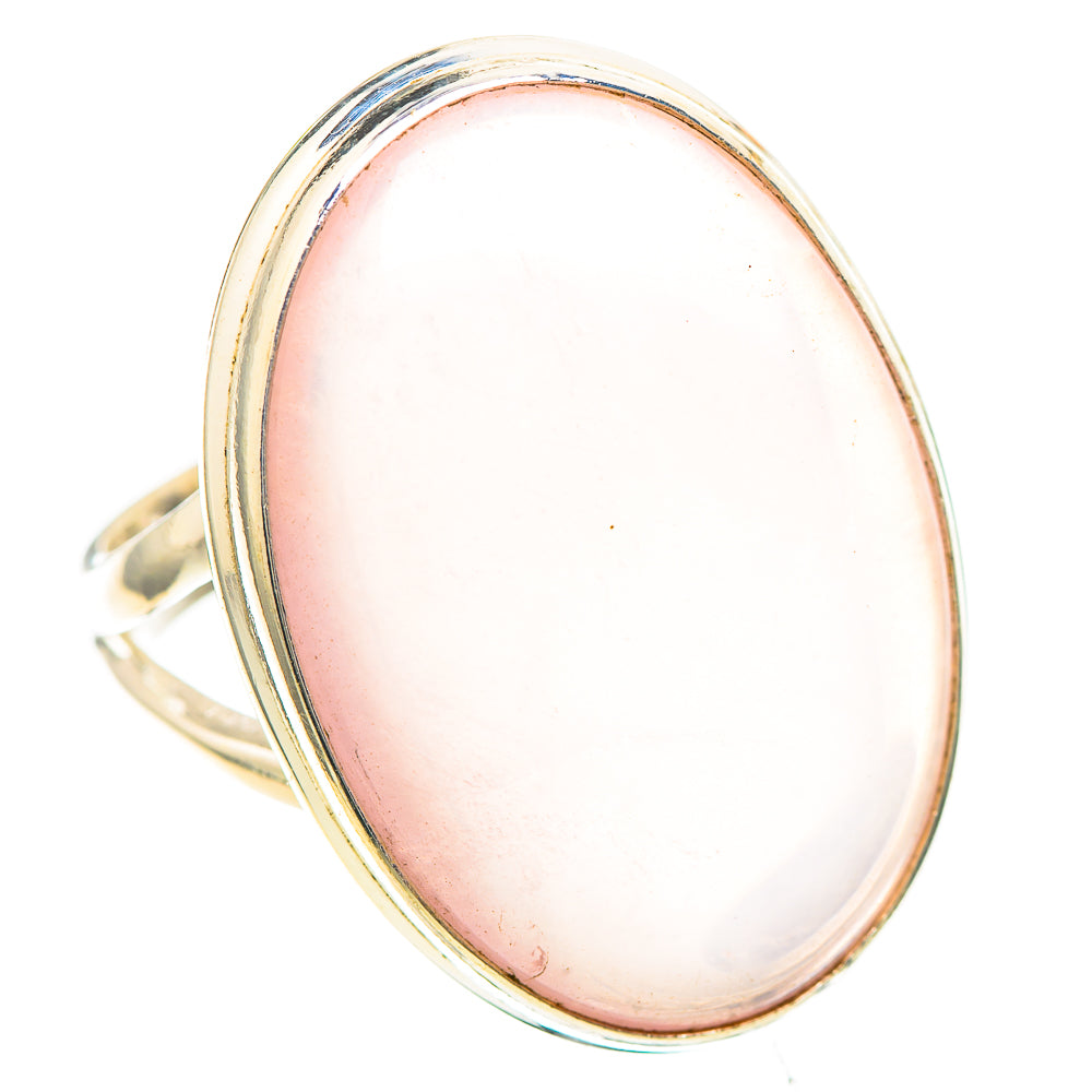 Large Rose Quartz 925 Sterling Silver Ring Size 9.75 (925 Sterling Silver) RING137570
