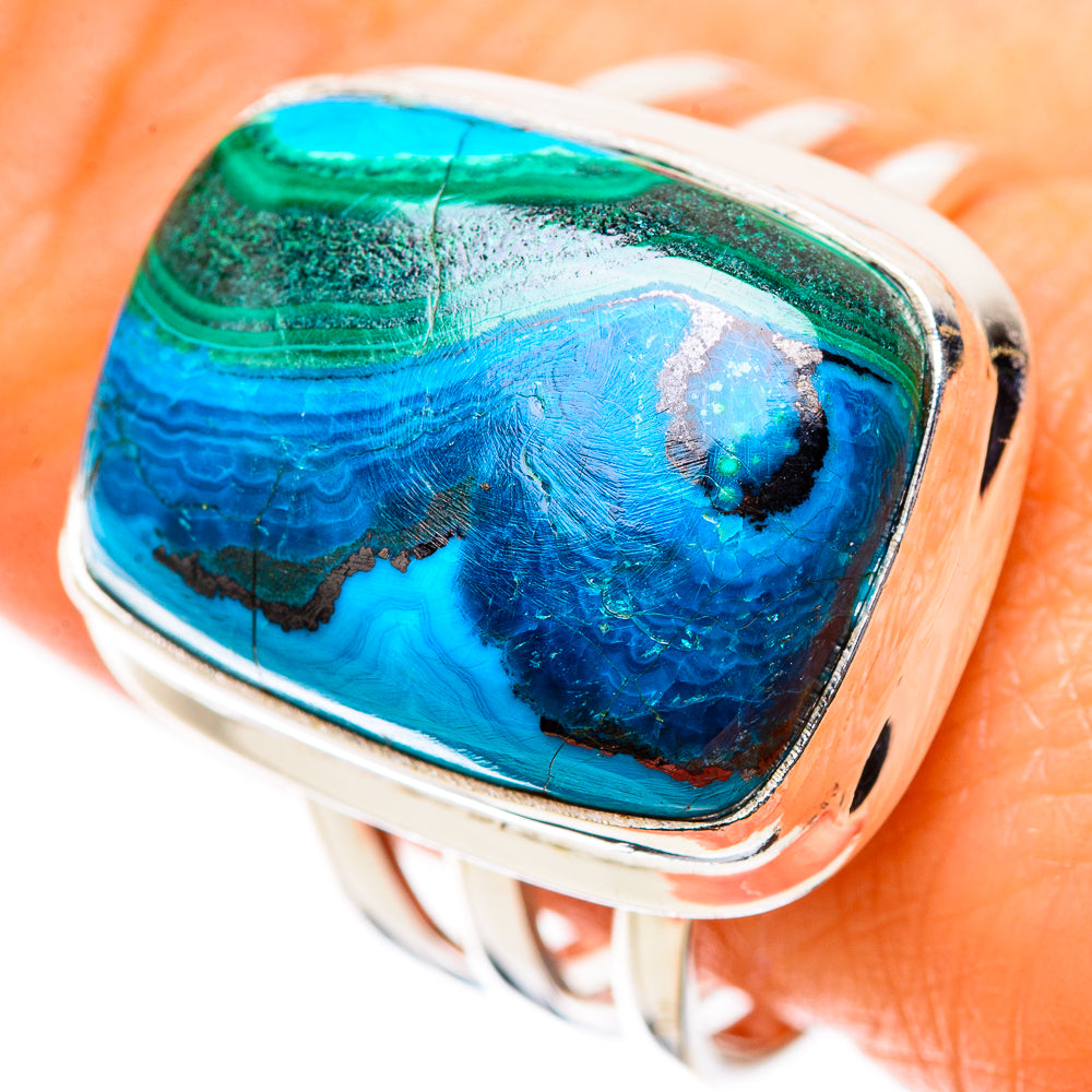 Anasilvercos Malachite In Chrysocolla Ring Size 9.75 (925 Sterling Silver)