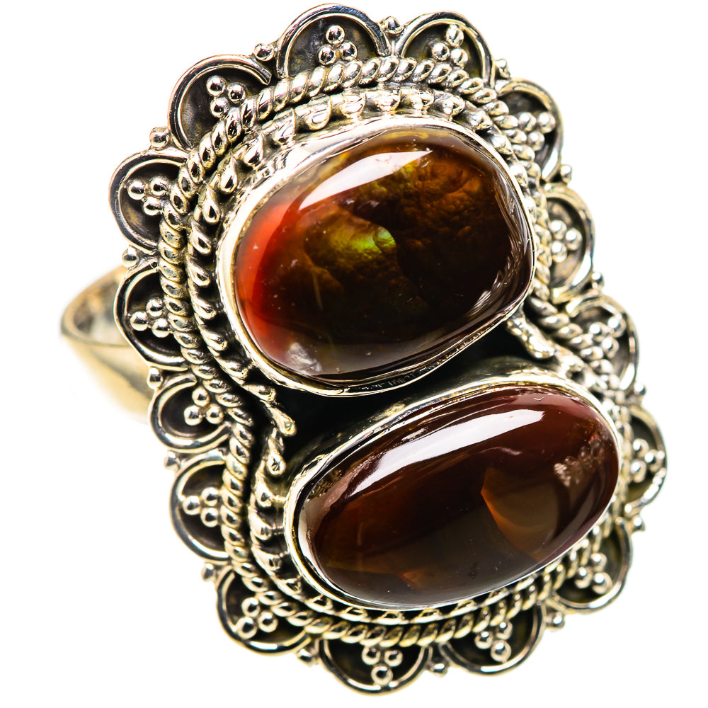 Large Mexican Fire Agate Ring Size 9.75 (925 Sterling Silver) RING136117