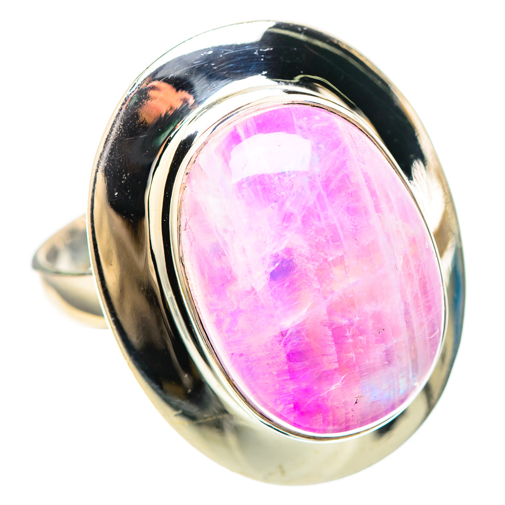 Large Pink Moonstone Ring Size 11 (925 Sterling Silver) RING136543