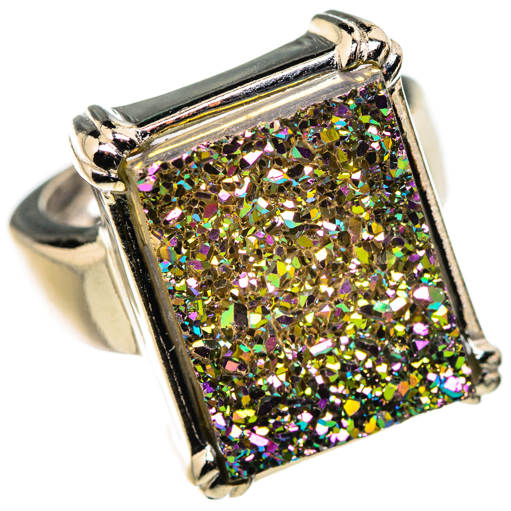 Titanium Druzy Ring Size 12.5 (925 Sterling Silver) RING134614