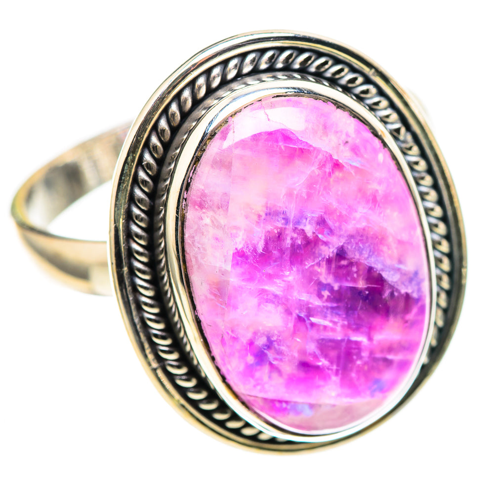 Pink Moonstone Ring Size 12.25 (925 Sterling Silver) RING136811