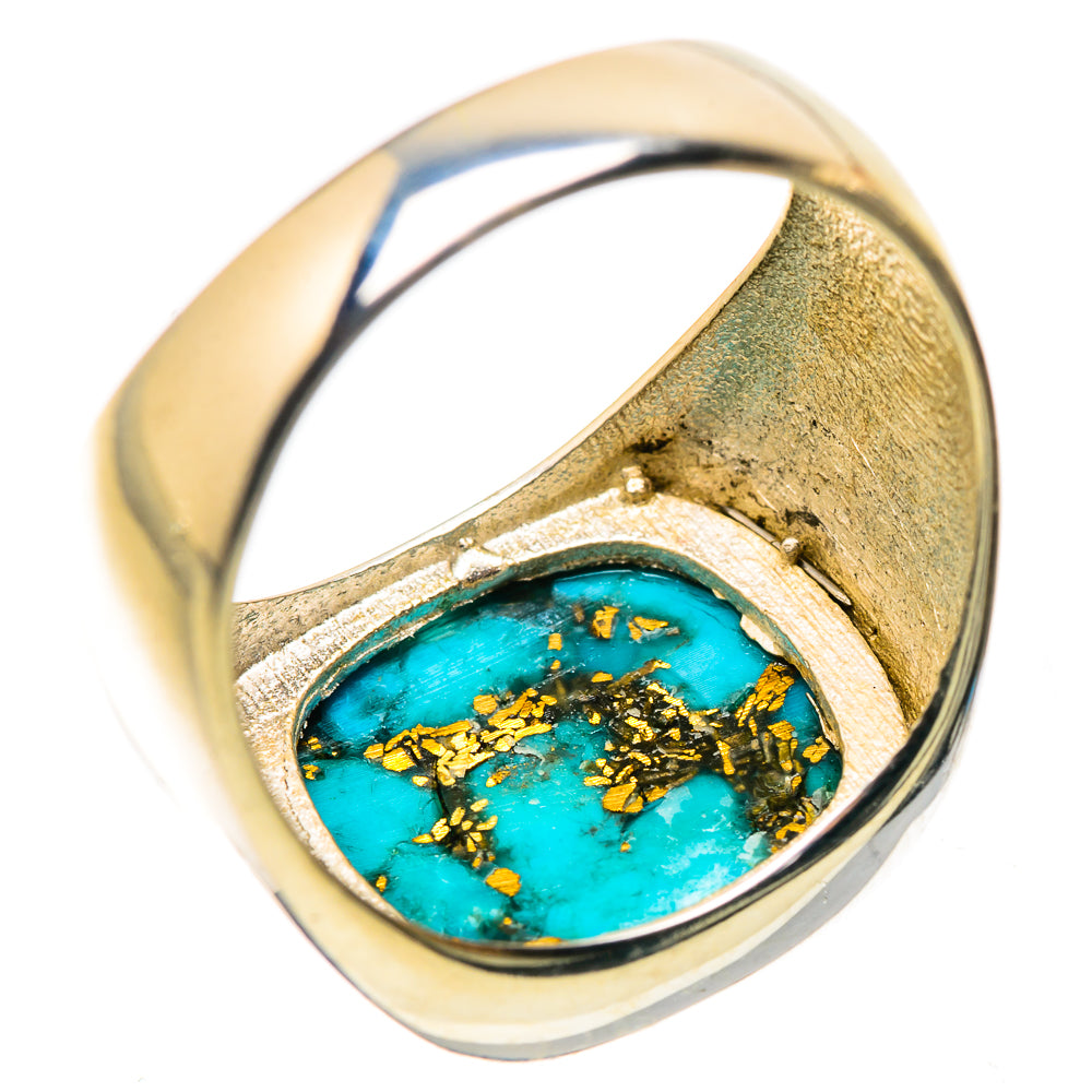 Blue Copper Composite Turquoise Ring Size 9 (925 Sterling Silver) RING134896