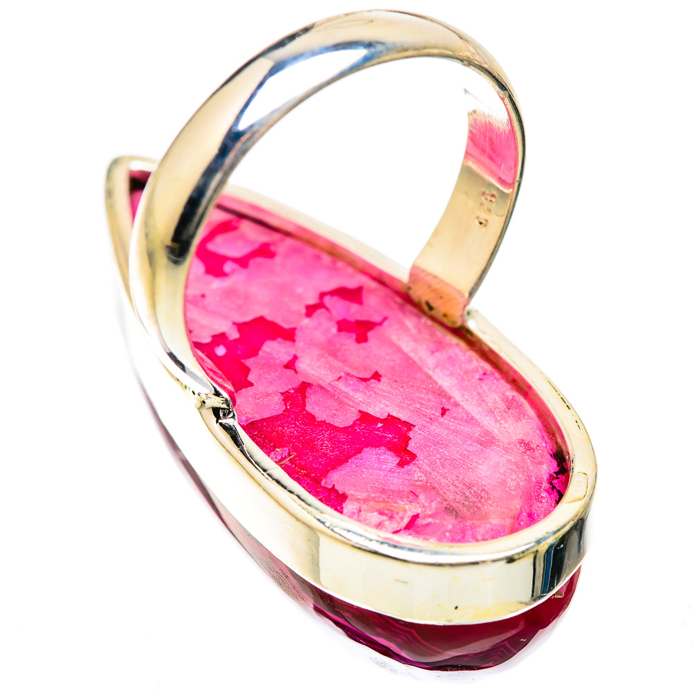 Large Pink Window Druzy Ring Size 7.75 (925 Sterling Silver) RING135954