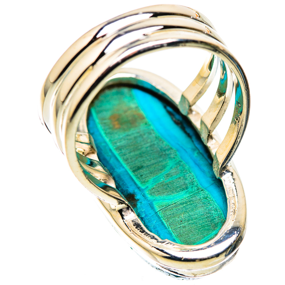 Large Malachite In Chrysocolla Ring Size 6.5 (925 Sterling Silver) RING136151