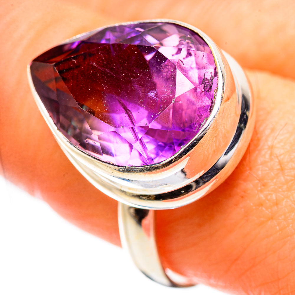 Faceted Amethyst Ring Size 9 (925 Sterling Silver) RING135536
