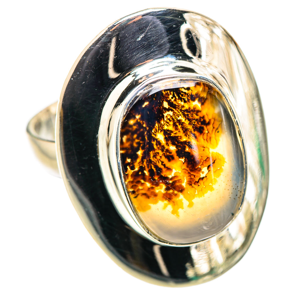 Scenic Dendritic Agate Ring Size 8 (925 Sterling Silver) RING135664